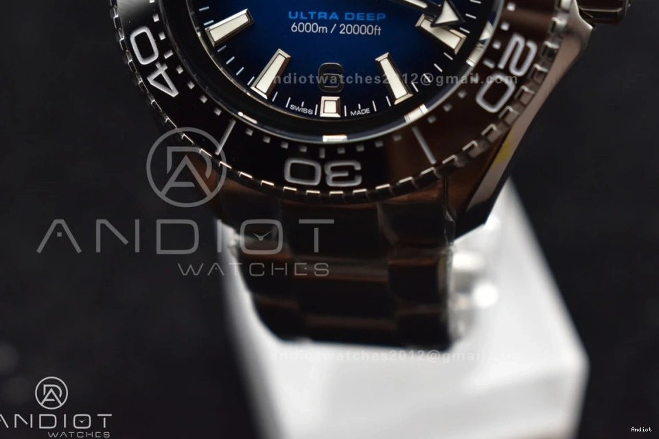 1:1 Black Edition SS TF Seamaster on A2824 Ceramic Blue Bezel Bracelet Best Dial Deep 6000M SS Ultra 0103